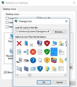 Select Default Windows Icon