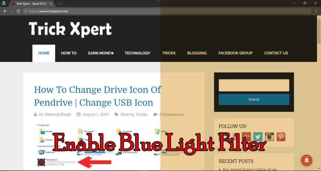 How To Enable Blue Light Filter Windows 10 - Trick Xpert