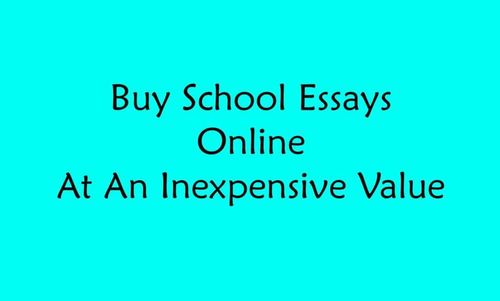 buying essays for school