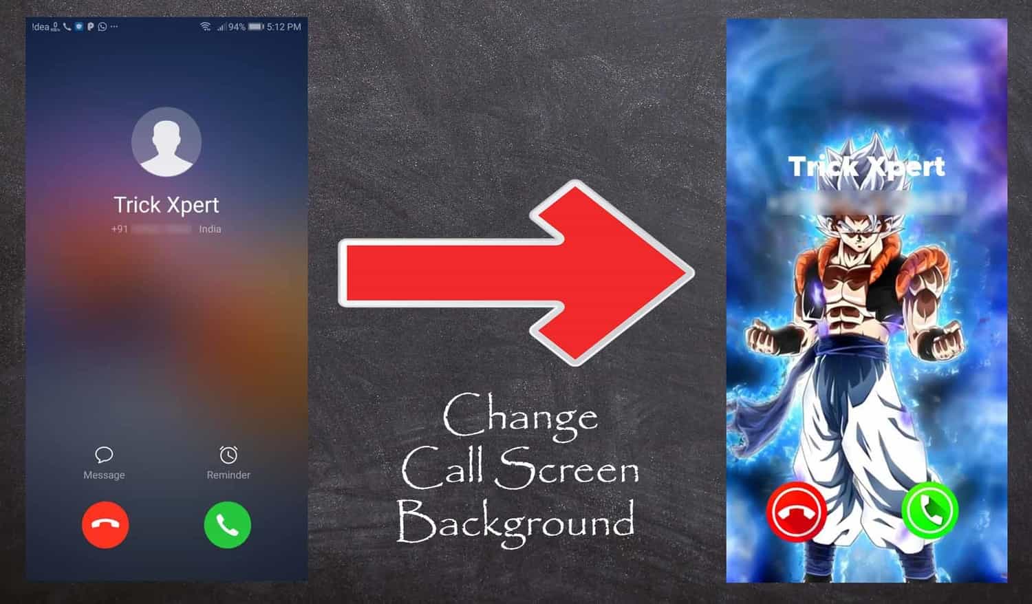 change incoming call screen